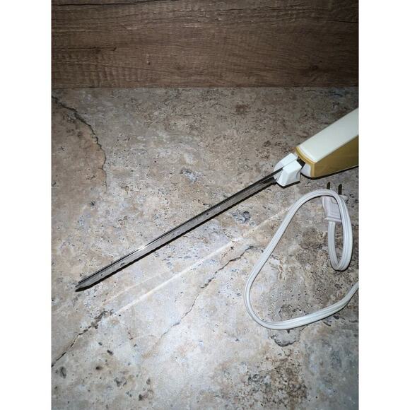 Vintage 1975 Scovill Hamilton Beach Electric Knife Model 265G Harvest Gold Cream - Picture 6 of 14